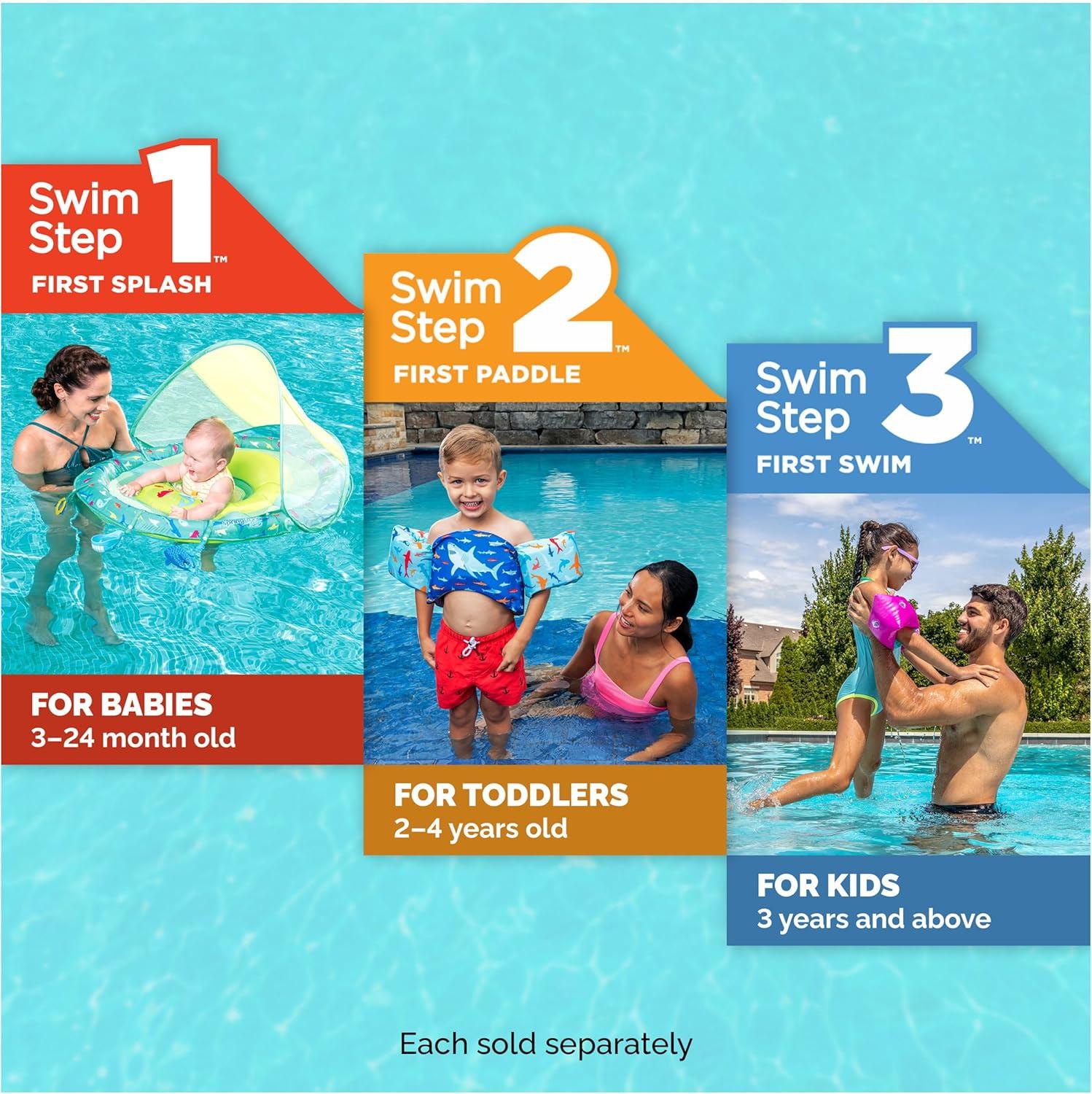 imageSwimWays Swim Trainer US Coast Guard Approved Life Vest Kids Swim VestShark