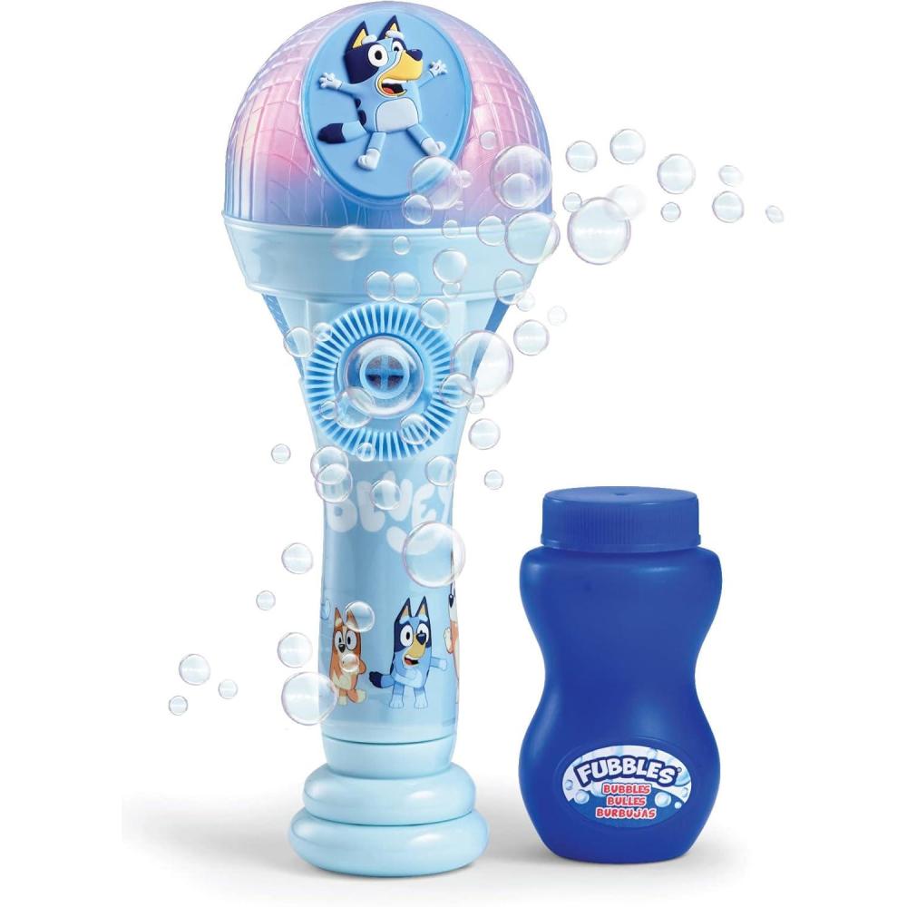 imageBLUEY Dance Mode Bubble Machine and Toy Microphone Bluey Toy for Baby Toddlers and Kids Includes Bubble SolutionOne Size