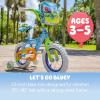 Bluey 12 Inch Kids Bike by Dynacraft for Boys and Girls with Training Wheels, Coaster Brake, Sturdy Frame, Easy Assembly, Fun Bluey Design, Beginner Toddler Bicycle(Light Blue)