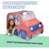Bluey Heeler 4WD Pop-Up Tent for Kids, Easy Storage Pop Up Play Tent with Door, Windscreen, & Peep Window, Outdoor Toddler Playhouse for Ages 2+(Heeler 4WD Pop Up Play Tent)