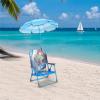 Idea Nuova Bluey Kids Outdoor Folding Beach Chair with Umbrella,Portable Camp Chair for Ages 3+, Lightweight & Compact for Beach, Camping, and Backyard(Avengers)