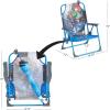 Idea Nuova Bluey Kids Outdoor Folding Beach Chair with Umbrella,Portable Camp Chair for Ages 3+, Lightweight & Compact for Beach, Camping, and Backyard(Avengers)