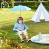Idea Nuova Bluey Kids Outdoor Folding Beach Chair with Umbrella,Portable Camp Chair for Ages 3+, Lightweight & Compact for Beach, Camping, and Backyard(Baby Shark)