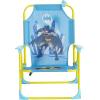 Idea Nuova Bluey Kids Outdoor Folding Beach Chair with Umbrella,Portable Camp Chair for Ages 3+, Lightweight & Compact for Beach, Camping, and Backyard(Batman)