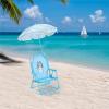 Idea Nuova Bluey Kids Outdoor Folding Beach Chair with Umbrella,Portable Camp Chair for Ages 3+, Lightweight & Compact for Beach, Camping, and Backyard(Bluey)