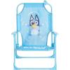 Idea Nuova Bluey Kids Outdoor Folding Beach Chair with Umbrella,Portable Camp Chair for Ages 3+, Lightweight & Compact for Beach, Camping, and Backyard(Bluey)