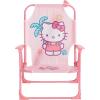 Idea Nuova Bluey Kids Outdoor Folding Beach Chair with Umbrella,Portable Camp Chair for Ages 3+, Lightweight & Compact for Beach, Camping, and Backyard(Hello Kitty)