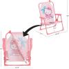 Idea Nuova Bluey Kids Outdoor Folding Beach Chair with Umbrella,Portable Camp Chair for Ages 3+, Lightweight & Compact for Beach, Camping, and Backyard(Hello Kitty)