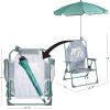 Idea Nuova Bluey Kids Outdoor Folding Beach Chair with Umbrella,Portable Camp Chair for Ages 3+, Lightweight & Compact for Beach, Camping, and Backyard(Jurassic World)