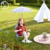 Idea Nuova Bluey Kids Outdoor Folding Beach Chair with Umbrella,Portable Camp Chair for Ages 3+, Lightweight & Compact for Beach, Camping, and Backyard(Peppa Pig)