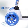Self Balancing Kick Scooter with Light Up Wheels, Extra Wide Deck, 3 Wheel Platform, Foot Activated Brake, 75 lbs Limit, Kids & Toddlers Girls or Boys, for Ages 3 and Up(Jurassic Park)