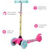 Self Balancing Kick Scooter with Light Up Wheels, Extra Wide Deck, 3 Wheel Platform, Foot Activated Brake, 75 lbs Limit, Kids & Toddlers Girls or Boys, for Ages 3 and Up(Barbie)