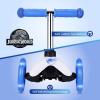 Self Balancing Kick Scooter with Light Up Wheels, Extra Wide Deck, 3 Wheel Platform, Foot Activated Brake, 75 lbs Limit, Kids & Toddlers Girls or Boys, for Ages 3 and Up(Jurassic Park)