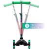 Self Balancing Kick Scooter with Light Up Wheels, Extra Wide Deck, 3 Wheel Platform, Foot Activated Brake, 75 lbs Limit, Kids & Toddlers Girls or Boys, for Ages 3 and Up(Monster Jam)