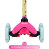 Self Balancing Kick Scooter with Light Up Wheels, Extra Wide Deck, 3 Wheel Platform, Foot Activated Brake, 75 lbs Limit, Kids & Toddlers Girls or Boys, for Ages 3 and Up(Barbie)