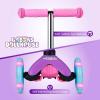 Self Balancing Kick Scooter with Light Up Wheels, Extra Wide Deck, 3 Wheel Platform, Foot Activated Brake, 75 lbs Limit, Kids & Toddlers Girls or Boys, for Ages 3 and Up(Gabby’s Dollhouse)
