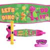 Self Balancing Kick Scooter with Light Up Wheels, Extra Wide Deck, 3 Wheel Platform, Foot Activated Brake, 75 lbs Limit, Kids & Toddlers Girls or Boys, for Ages 3 and Up(Barney)