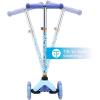 Self Balancing Kick Scooter with Light Up Wheels, Extra Wide Deck, 3 Wheel Platform, Foot Activated Brake, 75 lbs Limit, Kids & Toddlers Girls or Boys, for Ages 3 and Up(Bluey)