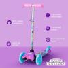Self Balancing Kick Scooter with Light Up Wheels, Extra Wide Deck, 3 Wheel Platform, Foot Activated Brake, 75 lbs Limit, Kids & Toddlers Girls or Boys, for Ages 3 and Up(Gabby’s Dollhouse)
