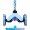 Self Balancing Kick Scooter with Light Up Wheels, Extra Wide Deck, 3 Wheel Platform, Foot Activated Brake, 75 lbs Limit, Kids & Toddlers Girls or Boys, for Ages 3 and Up(Bluey)