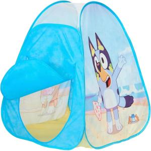 Bluey Heeler 4WD Pop-Up Tent for Kids, Easy Storage Pop Up Play Tent with Door, Windscreen, & Peep Window, Outdoor Toddler Playhouse for Ages 2+(Pop Up Play Tent)