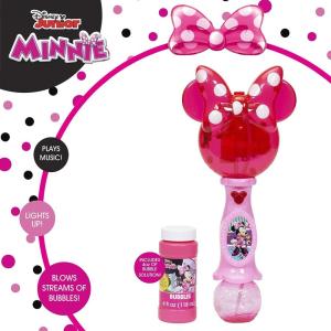 Little Kids BLUEY Light and Sound Musical Bubble Wand, Includes Bubble Solution(Minnie Mouse)