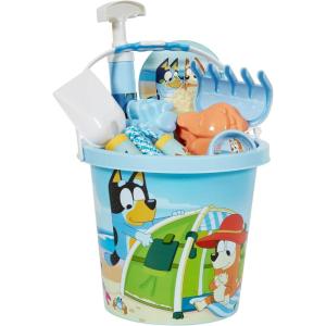 Little Kids Bluey Beach Toys Set | 9pc Sand Toys & Beach Bucket | Ages 3-10