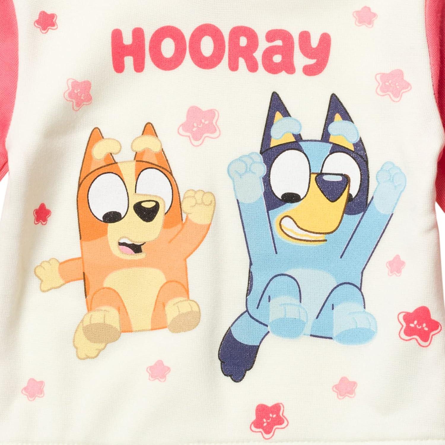 imageBluey Bingo Girls Fleece Top and Pants Toddler to Little KidPink White
