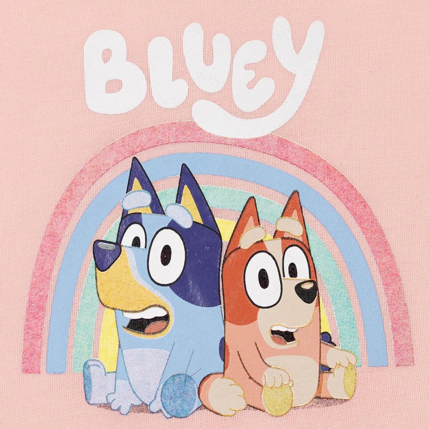 imageBluey Girls Fleece Hoodie and Leggings Outfit SetPinkPurple