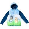 Bluey Bingo Zip Up Vest 2fer Jacket Toddler to Little Kid(Blue)
