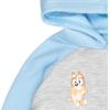 Bluey Fleece Hoodie(Light Blue / Grey)