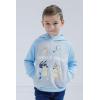 Bluey Fleece Hoodie(Light Blue / Grey)