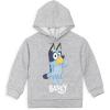 Bluey Fleece Pullover Hoodie and Pants Outfit Set Toddler to Little Kid Sizes (2T – 7-8)(Grey / Blue)