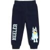 Bluey Fleece Sweatshirt and Jogger Pants Outfit Set Infant to Big Kid Sizes (12 Months – 14-16)(White / Navy)