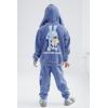 Bluey Fleece Waffle Knit Pullover Hoodie T-Shirt and Jogger Pants 3 Piece Outfit Set Toddler Sizes (2T – 5T)(Blue / Gray)