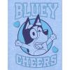 Bluey Girls Fleece Drop Shoulder Pullover Sweatshirt and Ribbed Leggings Outfit Set Toddler to Big Kid Sizes (2T – 10-12)(Blue  Bluey)