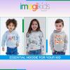 Bluey Girls Fleece Hoodie Toddler to Big Kid Sizes (2T – 14-16)(Heather Gray  Bingo)