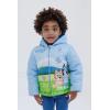 Bluey Girls Zip Up Puffer Jacket Toddler to Little Kid Sizes (2T – 7-8)(Sky Blue)
