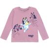 Bluey Girls Zip Up T-Shirt and Jogger Fleece Pants 3 Piece Toddler to Big Kid(Blue / Gray)