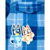 Bluey Plaid Flannel Shacket with Faux-Shearling Lining Toddler Sizes (2T – 5T)(Blue)