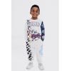 Bluey T-Shirt and French Terry Jogger Pants Outfit Set Infant to Big Kid Sizes (12 Months – 10-12)(Off-white)