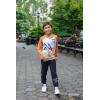 Bluey T-Shirt and French Terry Jogger Pants Outfit Set Infant to Big Kid Sizes (12 Months – 10-12)(Orange / Black)