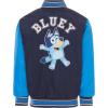 Bluey Varsity Zip Up Bomber Jacket Toddler to Little Kid Sizes (2T – 7-8)(Navy Blue)