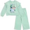 Bluey Fleece Sweatshirt and Jogger Pants Outfit Set Infant to Big Kid Sizes (12 Months – 14-16)(Spring Green)