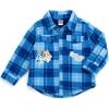 Bluey Plaid Flannel Shacket with Faux-Shearling Lining Toddler Sizes (2T – 5T)(Blue)