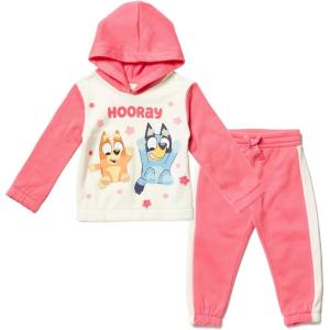 Bluey Bingo Girls Fleece Top and Pants Toddler to Little Kid(Pink / White)
