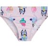 Bluey Girls Raglan Rash Guard and Bikini Bottom UPF 50+ Swim Set Toddler to Big Kid Sizes (2T – 10-12)(Pink)