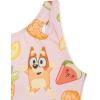 Bluey One Piece Bathing Suit Infant to Big Kid Sizes (18 Months – 10-12)(Blush Pink)