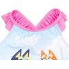Bluey One Piece Bathing Suit Infant to Big Kid Sizes (18 Months – 10-12)(Pink/Blue)