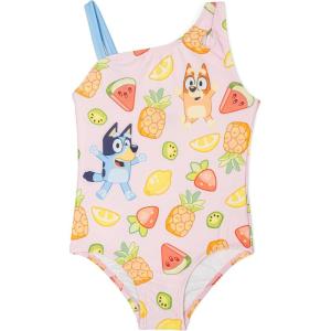 Bluey One Piece Bathing Suit Infant to Big Kid Sizes (18 Months – 10-12)(Blush Pink)